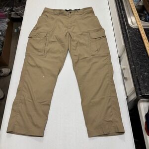 Duluth Trading Co Mens Tan Nylon Stretch Cargo Work Pants L x 30 Khaki Utility